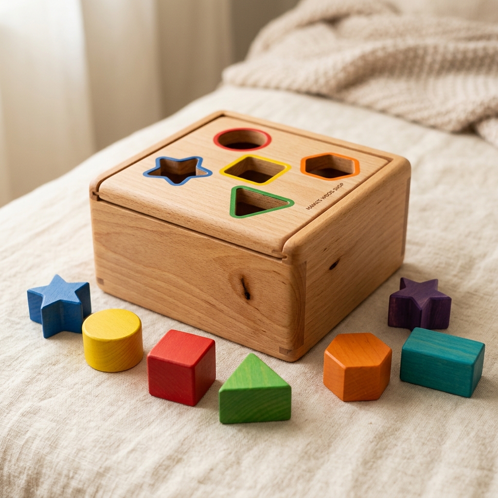 Timber Shape Sorting Box